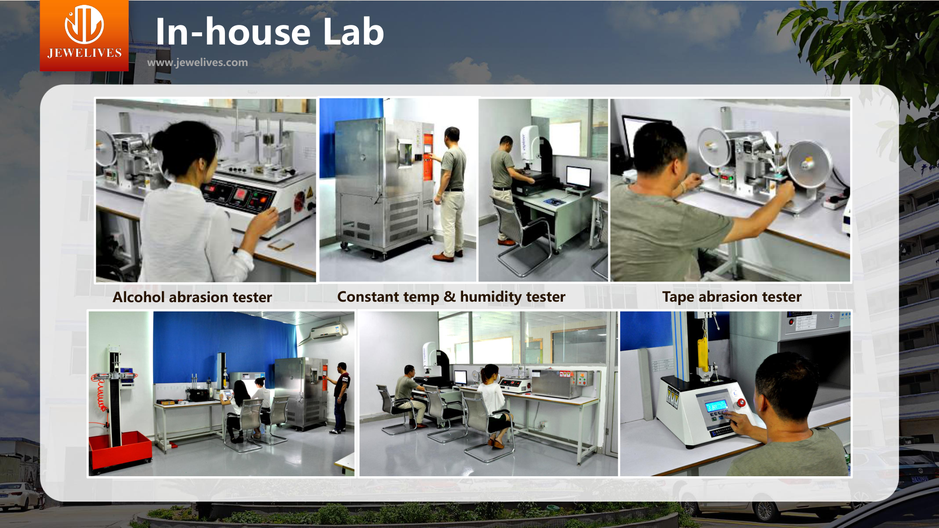 In-house quality lab at Jewelives factory
